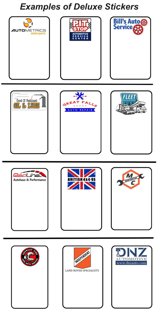 Some deluxe custom stickers with no background